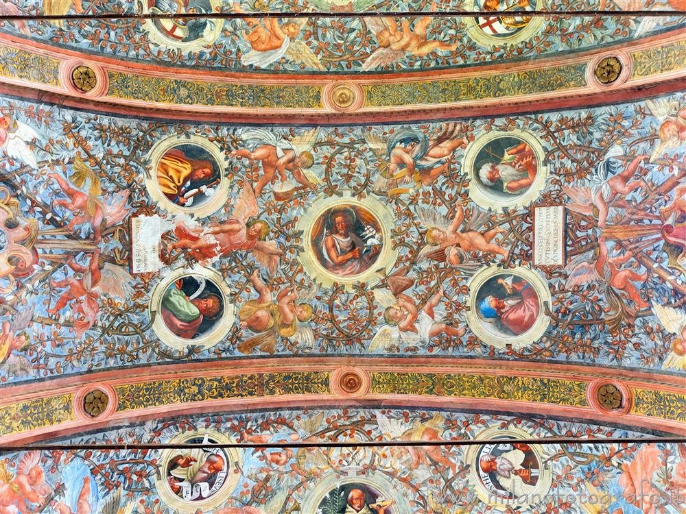 Soncino (Cremona, Italy) - Detail of the ceiling of the Church of Santa Maria delle Grazie
